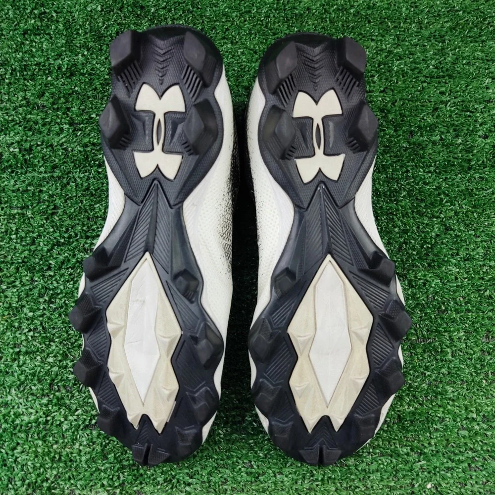 Under Armour Baseball Cleats Kid 4.5Y White Harper 7 Mid RM 3025087-001 Splatter